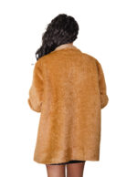 Cappotto reversibile eco montone marrone 48 chiusura bottoni clip lato pelo e lato pelle tasche zip e boccale - immagine 11