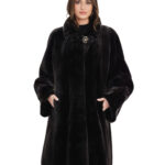 Second life cappotto castoro grigio scuro taglia 52 lungo 98 centimetri maniche lunghe